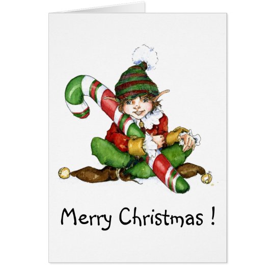 XMAS Elf and CandyCane'09, Merry Christmas ! Karte