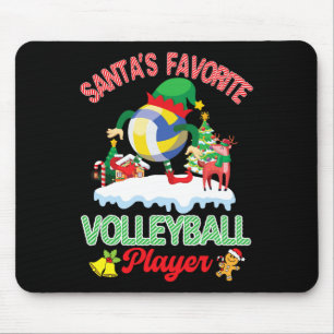 Xmas Elf spielt auf der Lieblingsvolleyba des Snow Mousepad