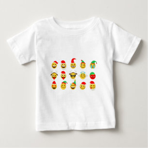 xmas emoji glückliche Gesichter Baby T-shirt