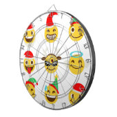 xmas emoji glückliche Gesichter Dartscheibe (Vorderseite rechts)
