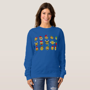 xmas emoji glückliche Gesichter Frauen Sweatshirt