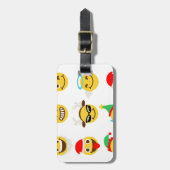 xmas emoji glückliche Gesichter Gepäckanhänger (Vorderseite vertikal)