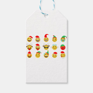 xmas emoji glückliche Gesichter Geschenkanhänger