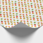 xmas emoji glückliche Gesichter Geschenkpapier (Ecke)