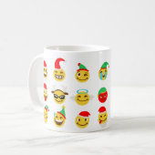 xmas emoji glückliche Gesichter Kaffeetasse (Vorderseite Links)