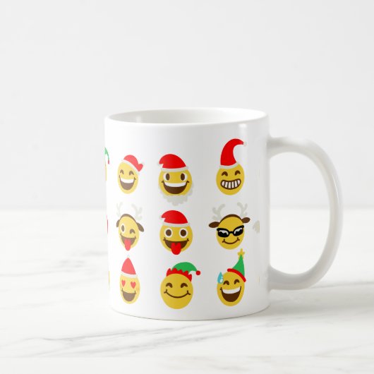 xmas emoji glückliche Gesichter Kaffeetasse (Rechts)