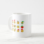 xmas emoji glückliche Gesichter Kaffeetasse (Vorderseite Links)