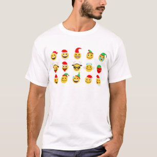 xmas emoji glückliche Gesichter T-Shirt