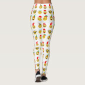 xmas emoji happy faces Leggings (Rückseite)