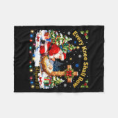Xmas Every Knee Shall Bow Santa Christmas Nativity Fleecedecke (Vorderseite (Horizontal))
