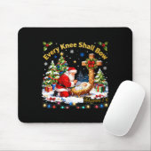 Xmas Every Knee Shall Bow Santa Christmas Nativity Mousepad (Mit Mouse)