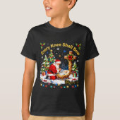 Xmas Every Knee Shall Bow Santa Christmas Nativity T-Shirt (Vorderseite)