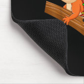 Xmas Family Matching Funny Santa Riding Squirrel C Mousepad (Ecke)