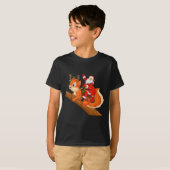 Xmas Family Matching Funny Santa Riding Squirrel C T-Shirt (Vorne ganz)