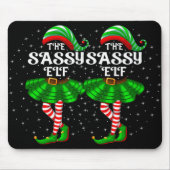 Xmas Family Matching Women Girls Mom The Sy Elf Ch Mousepad (Vorne)