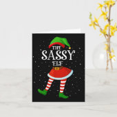 Xmas Family Matching Women Girls The Sy Elf Christ Karte (Gelbe Blume)