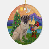 Xmas Fantasy - Bull Mastiff Keramik Ornament (Links)