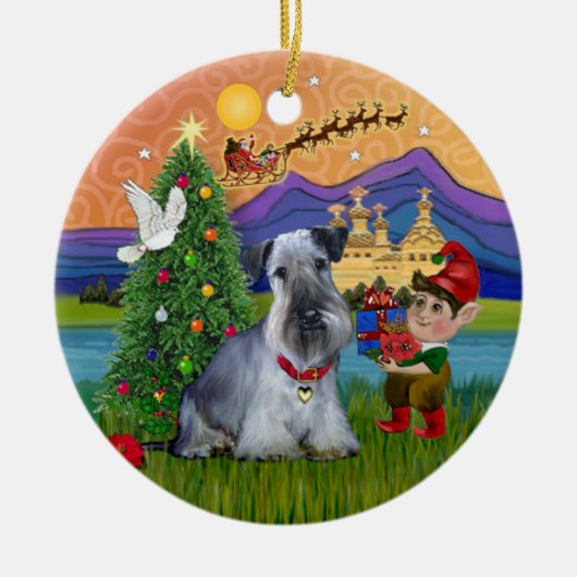 Xmas Fantasy - Cesky Terrier Keramik Ornament (Vorne)