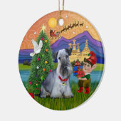 Xmas Fantasy - Cesky Terrier Keramik Ornament (Links)