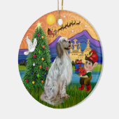Xmas Fantasy - English Setter Keramikornament (Links)