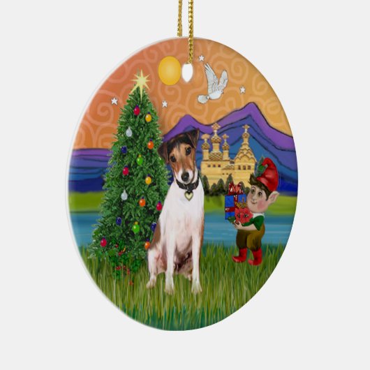 Xmas Fantasy - Jack Russell Terrier Keramikornament (Rechts)