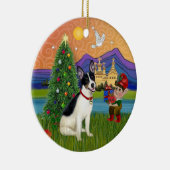 Xmas Fantasy - Rat Terrier Keramik Ornament (Rechts)