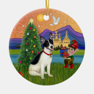 Xmas Fantasy - Ratt Terrier Keramik Ornament