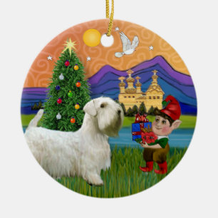 Xmas Fantasy - Sealyham Terrier Keramik Ornament