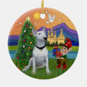 Xmas Fantasy - White Bull Terrier (P) Keramikornament (Hinten)