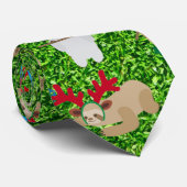 Xmas Faultier Krawatte (Gerollt)