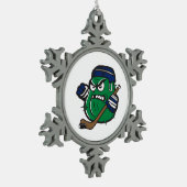 Xmas feiert Cukes Stil Schneeflocken Zinn-Ornament (Links)