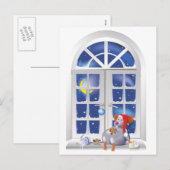 Xmas-Fenster Feiertagspostkarte (Vorne/Hinten)