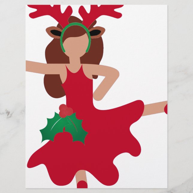 Xmas Flamenco Tänzer Emoji (Vorderseite)
