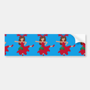 Xmas Flamenco Tänzer Emoji Autoaufkleber