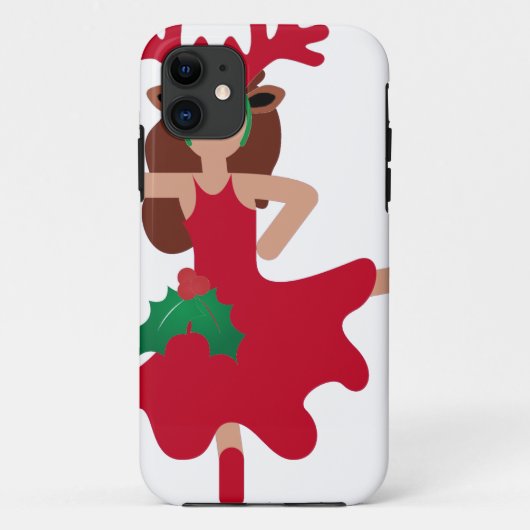 Xmas Flamenco Tänzer Emoji Case-Mate iPhone Hülle (Rückseite)