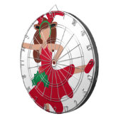 Xmas Flamenco Tänzer Emoji Dartscheibe (Vorderseite rechts)