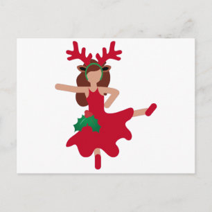 Xmas Flamenco Tänzer Emoji Feiertagspostkarte