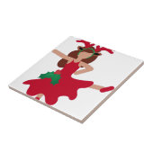 Xmas Flamenco Tänzer Emoji Fliese (Seite)