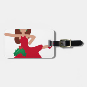 Xmas Flamenco Tänzer Emoji Gepäckanhänger
