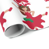 Xmas Flamenco Tänzer Emoji Geschenkpapier (Rolleneckpunkt)