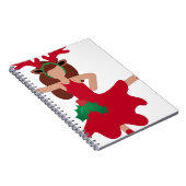 Xmas Flamenco Tänzer Emoji Notizblock (Rechte Seite)