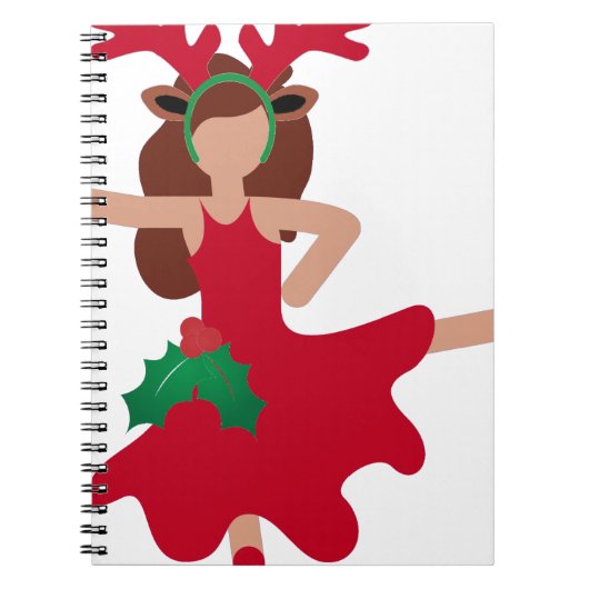 Xmas Flamenco Tänzer Emoji Notizblock (Vorderseite)