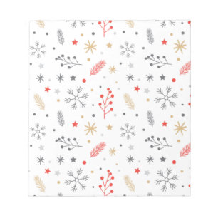 Xmas Flower And Star Notizblock