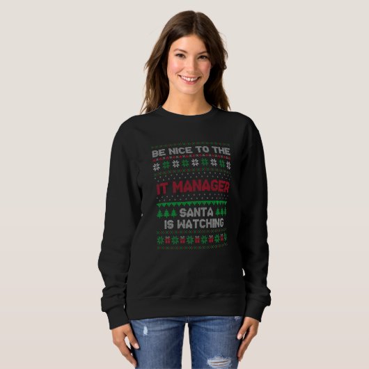 Xmas For IT Manager IT Manager Ugly Christmas Sweatshirt (Vorne ganz)
