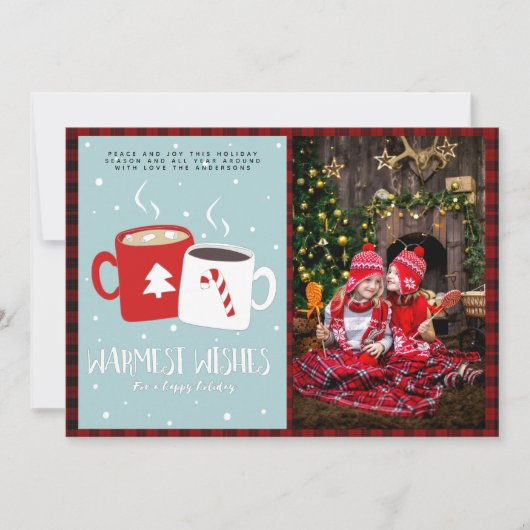 Xmas FOTO Buffalo Kariert Moderne Kunst, Dichtung  Karte (Vorderseite)