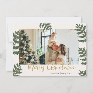 Xmas Freude Weihnachten Familienfoto Feiertagskar