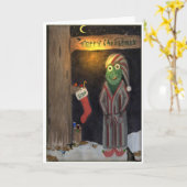 Xmas Frog Karte (Gelbe Blume)