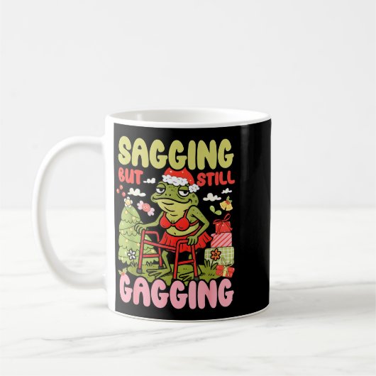 Xmas Funny Frog Meme Christmas Sagging But Still G Kaffeetasse (Links)