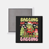 Xmas Funny Frog Meme Christmas Sagging But Still G Magnet (Vorderseite/Rückseite)