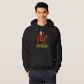 Xmas Funny Santa Riding Rhodesian Ridgeback Dog Ch Hoodie (Vorne ganz)